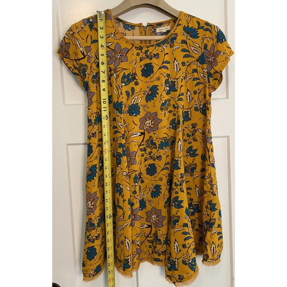Silence and Noise (Urban Outfitters) Yellow Floral Print Dress Size Small - Picture 7 of 10